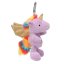 Ylvi unicorn plush keychain with carabiner, glittery wings