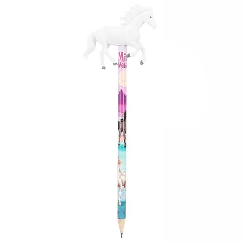 Ceruzka so slečnou Melody, bielym koňom s krátkou hrivou