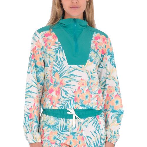 Dámská větrovka Hurley Kat Printed Windbreaker - Barva: Zelená, Velikost: L