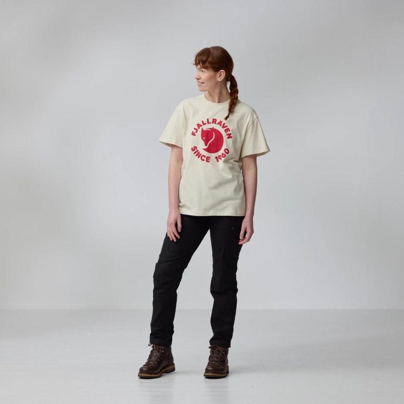 Dámské tričko Fjällräven Relaxed T-shirt W - Szín: Fehér, Méret: L