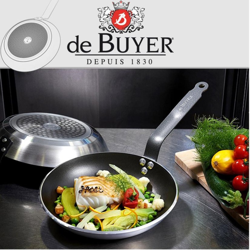 Non-stick pan for healthy cooking de Buyer Choc Resto Induction 8480.20, 20 cm