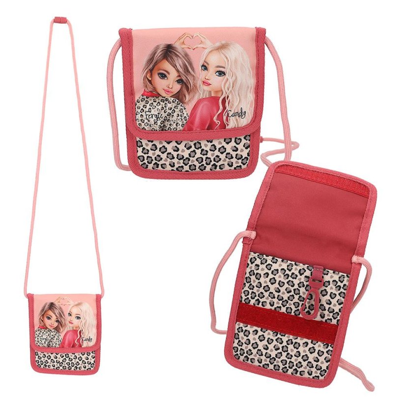 Leopard print neck pouch Top Model LeoHeart