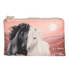 Aufklappbare Geldbörse mit Magnetverschluss „Miss Melody Blossom Pony“