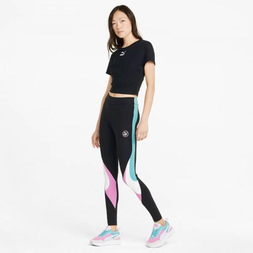 Női leggings Puma SWxP Women’s Leggings - Szín: Fekete, Méret: M