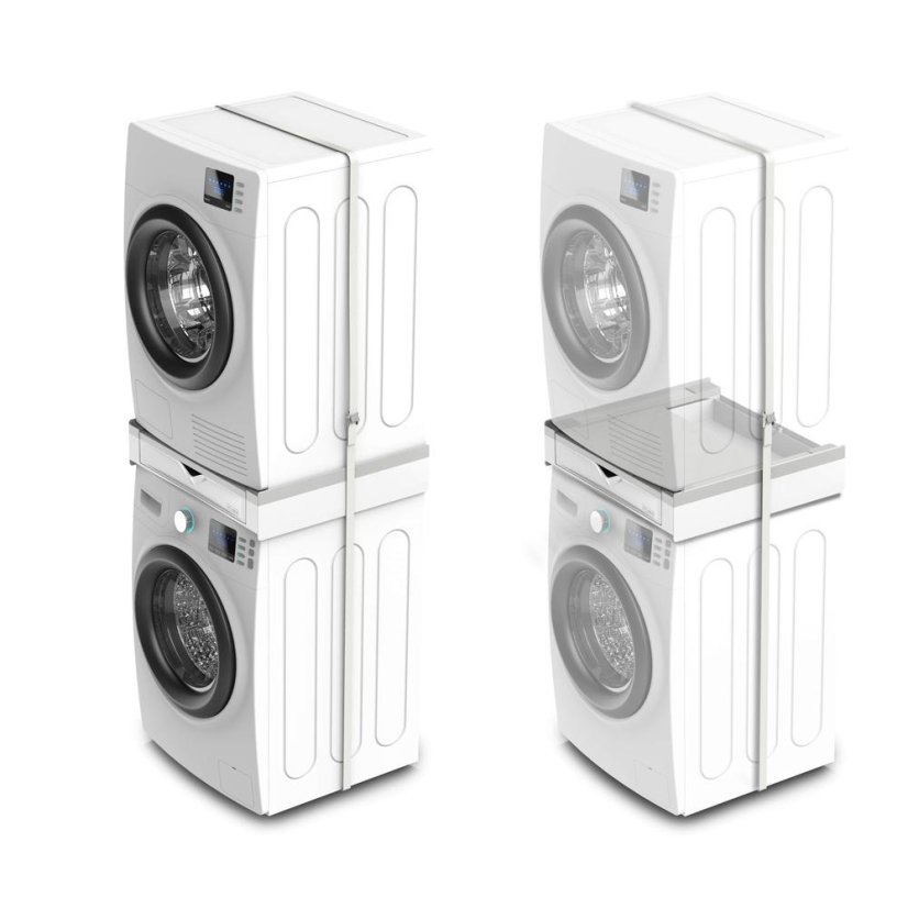 Meliconi 656123 Torre Duo 2-in-1 Washer-Dryer Combo, White
