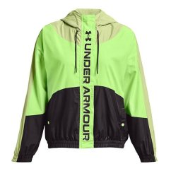 UA Rush Woven FZ Jacket-GRN
