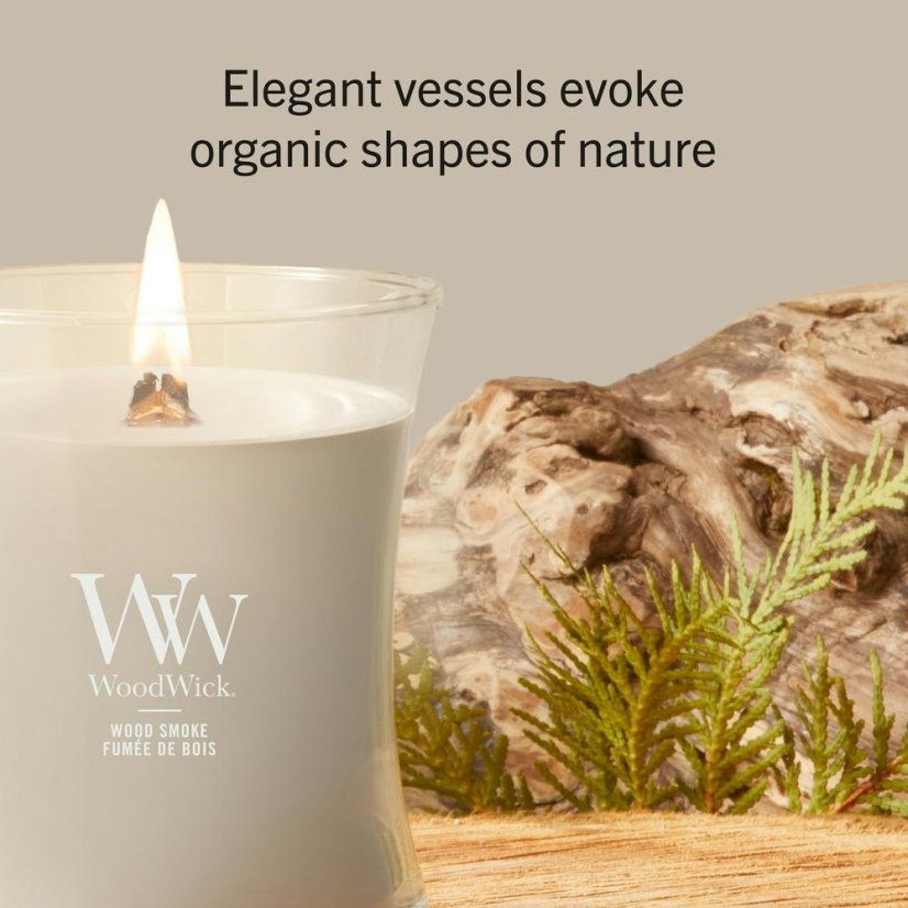 WoodWick Medium Candle, Wood Smoke