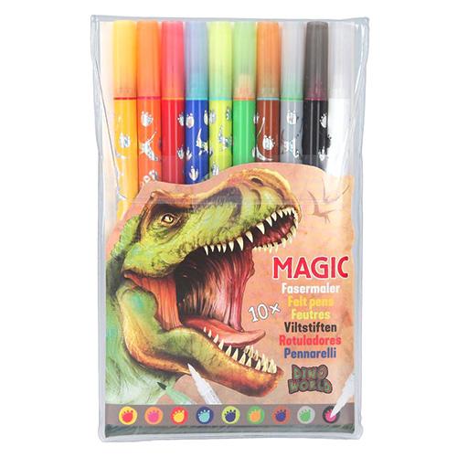 Zestaw flamastrów zmieniających kolor Dino World