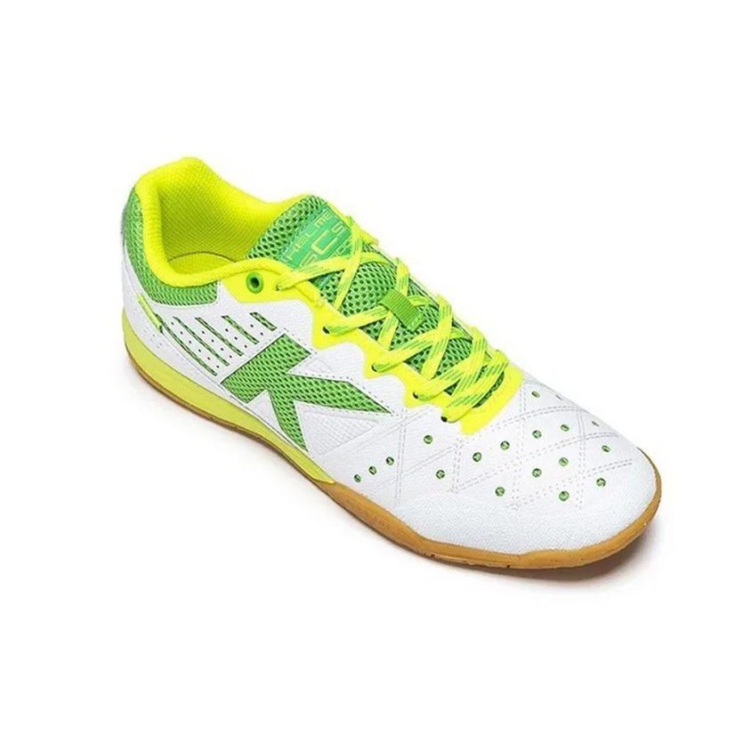 Sálová obuv Kelme Feline 6.0 - Barva: Bílá/zelená, Velikost: 38