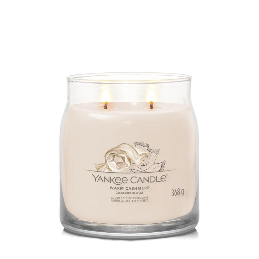 Svíčka Yankee Candle Signature střední, Warm Cashmere