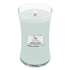 Svíčka WoodWick velká, Sagewood & Seagrass