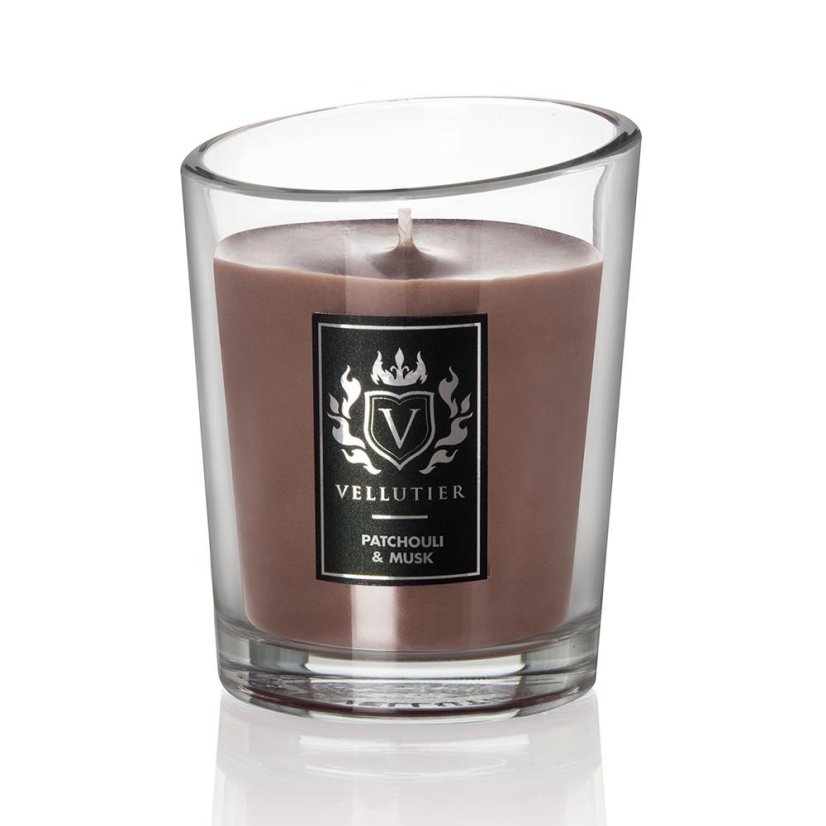 Vellutier-Kerze mittelgroß, Patchouli & Musk