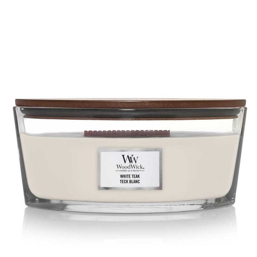 WoodWick Boat Candle, White Teak