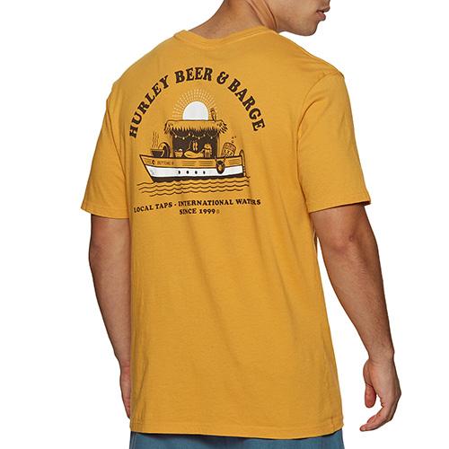 Herren-T-Shirt Hurley Everyday Wash Beer And Barge - Farbe: Gelb, Größe: S