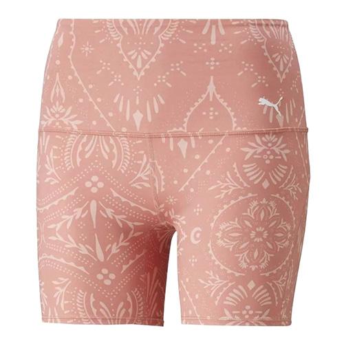 Women's Puma Studio AOP 5 In Short Tight sports shorts - Color: Pink, Size: XS