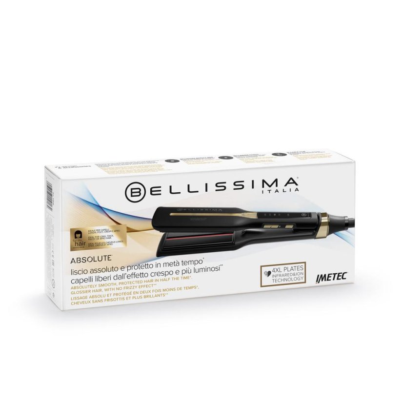 Bellissima Absolute 11873 black and gold hair straightener