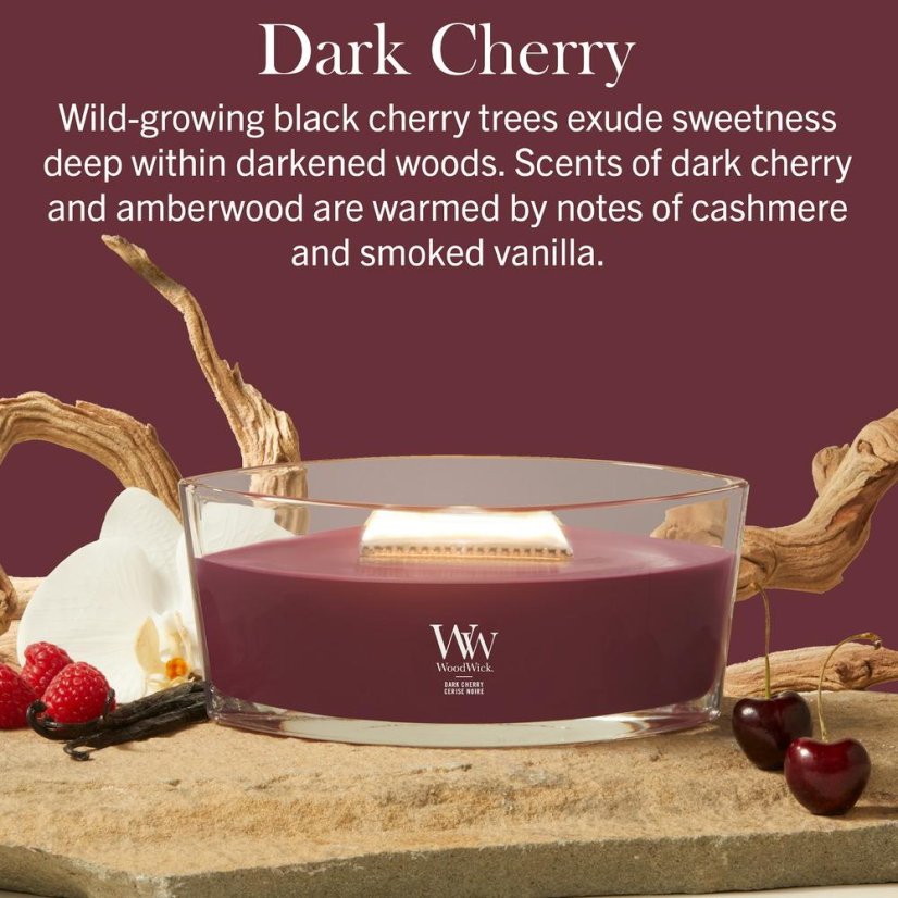 WoodWick Boat Candle, Dark Cherry