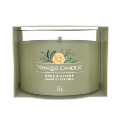 Yankee candle votív gyertya üvegben, Sage & Citrus