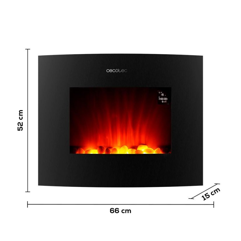 Elektrický krb Cecotec ReadyWarm 2650 Curved Flames Connected 5814 černý
