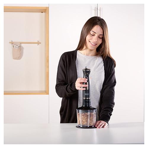 Tyčový mixér s příslušenstvím Black+Decker BXHBA800E černý-nerez