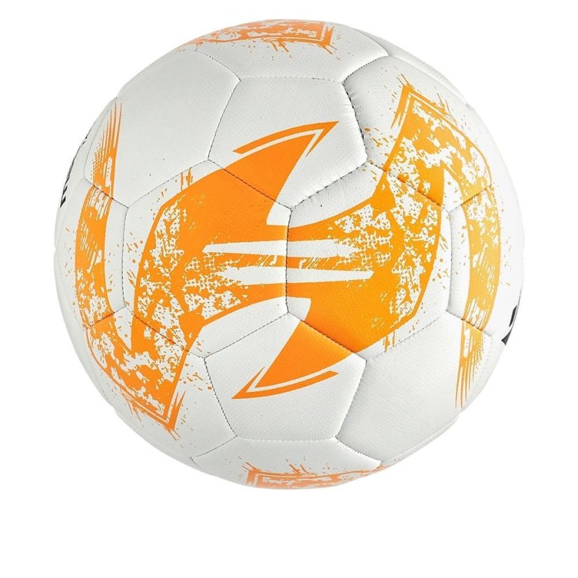 Futbalová lopta Macron Taiga XI - Farba: Oranžová/biela, Veľkosť: 5