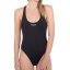 Damen-Badeanzug Hurley O & O Solid Racerback Mod - Farbe: Schwarz, Größe: L