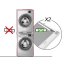 Universal spacer between washing machine and dryer with wooden shelf Meliconi Torre Green+, 656129 white