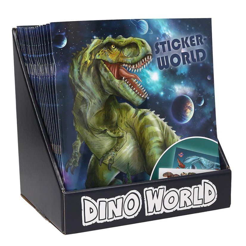 Kreatywny zeszyt z naklejkami Dino World Sticker World