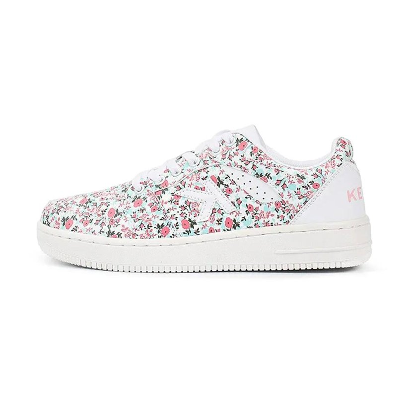 Damenschuhe Kelme Retrobasket Flowers - Farbe: Weiß, Größe: 35