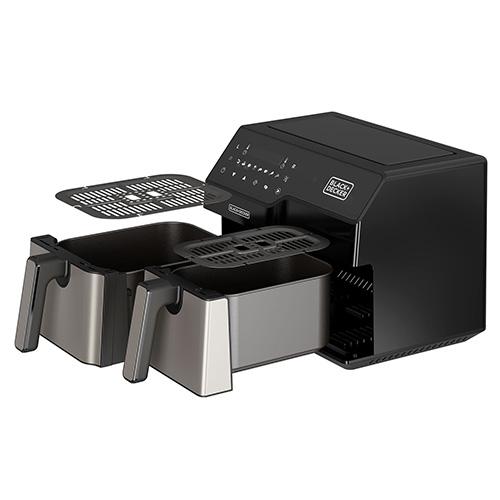 Black+Decker BXAF9000E black and silver hot air fryer