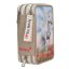 Three-tier pencil case with Miss Melody Poppy Sand accessories