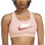 Športová podprsenka Nike Dri-FIT Swoosh - Farba: Ružová, Veľkosť: XS