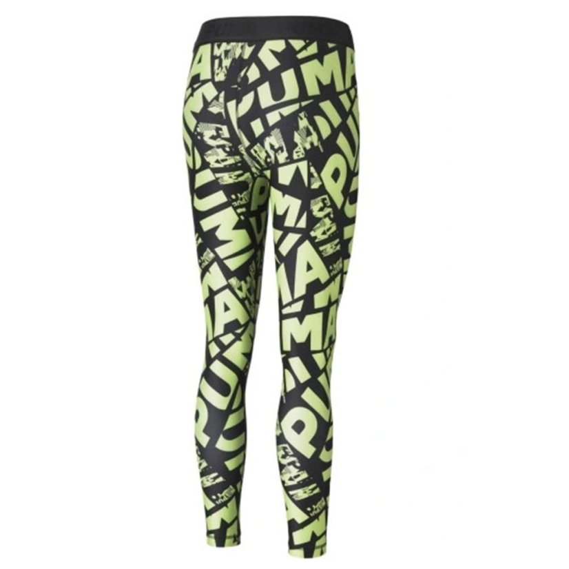 Damskie legginsy Puma Modern Sport Branded Tights - Kolor: Zielony, Rozmiar: M