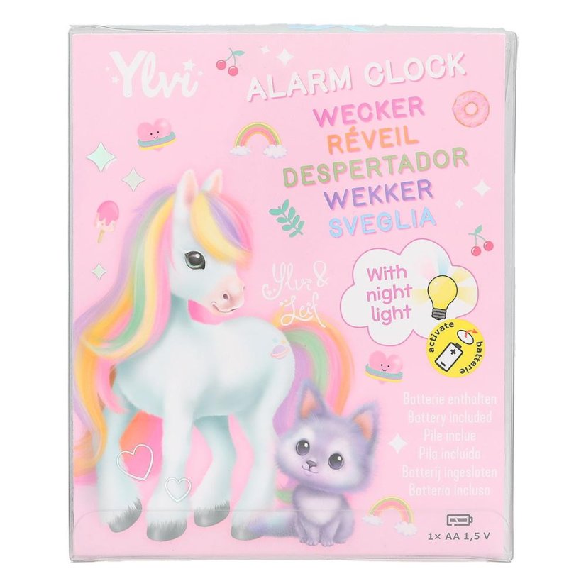 Stolní budík s oušky Ylvi Unicorn
