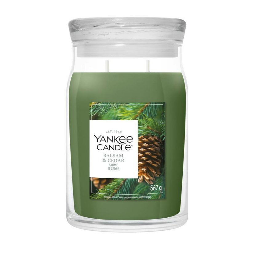 Yankee candle Signature nagy gyertya, Balsam & Cedar Fireside