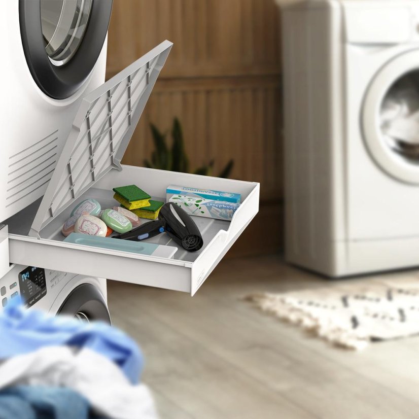 Meliconi 656123 Torre Duo 2-in-1 Washer-Dryer Combo, White