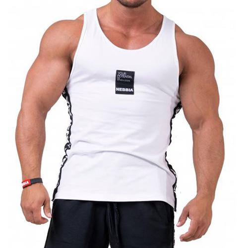 Herren-Tanktop Nebbia Tank Top „Your potential is endless.” - Farbe: Weiß, Größe: M