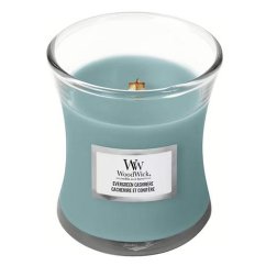 Svíčka WoodWick malá, Evergreen Cashmere