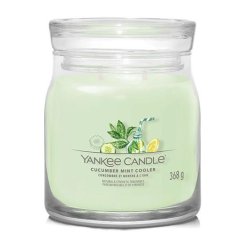 Yankee candle Signature stredná sviečka, Cucumber Mint Cooler