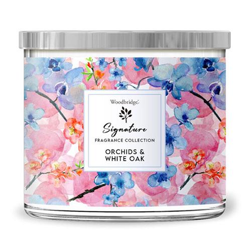 Świeca Woodbridge Signature, Orchids & White Oak