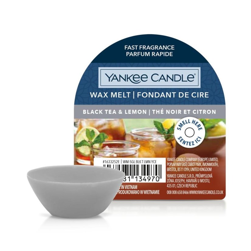 Vonný vosk Yankee Candle 22 g, Black Tea & Lemon