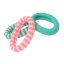 Set of three wide Top Model hair ties, neon green shades