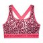 Dámská podprsenka Under Armour Crossback Mid Print - Barva: Růžová, Velikost: L