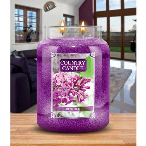 Świeca Country Candle duża, Fresh Lilac