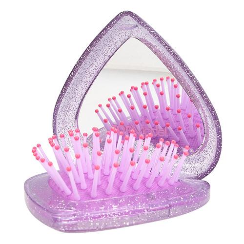 Foldable heart-shaped brush with mirror Top Model, Candy & Talita