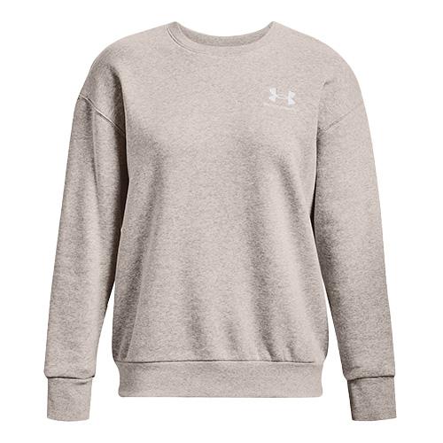 Damen-Sweatshirt Under Armour Essential Fleece Crew - Farbe: Grau, Größe: L