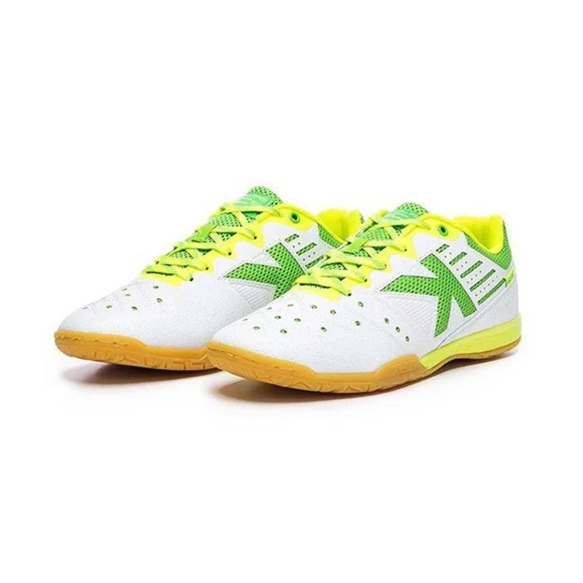Sálová obuv Kelme Feline 6.0 - Barva: Bílá/zelená, Velikost: 38