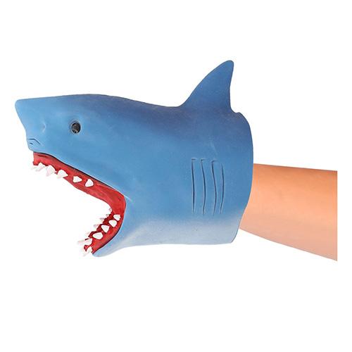 Haifischkopf für die Hand Dino World blue