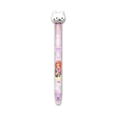 Top Model Blooming Kitty Eraser Gel Pen with Cat, Purple