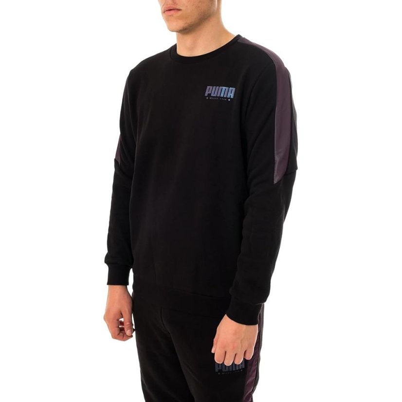 Puma Cyber Crew férfi pulóver - Szín: Fekete, Méret: S